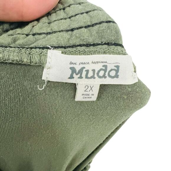 Mudd Olive Green Surplice Culotte Jumpsuit 2X - Picture 5 of 6